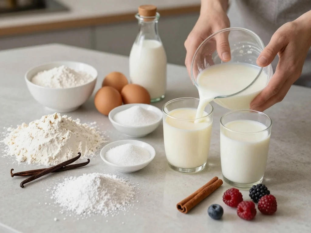 Ingredients for the best tres leches cake recipe