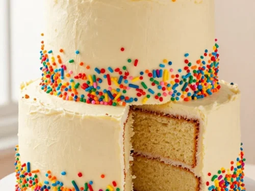 Birthday Cake Recipe: Classic Vanilla Funfetti Layer Cake