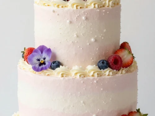 Birthday Cake for Women: Elegant Berry Vanilla Layer Cake