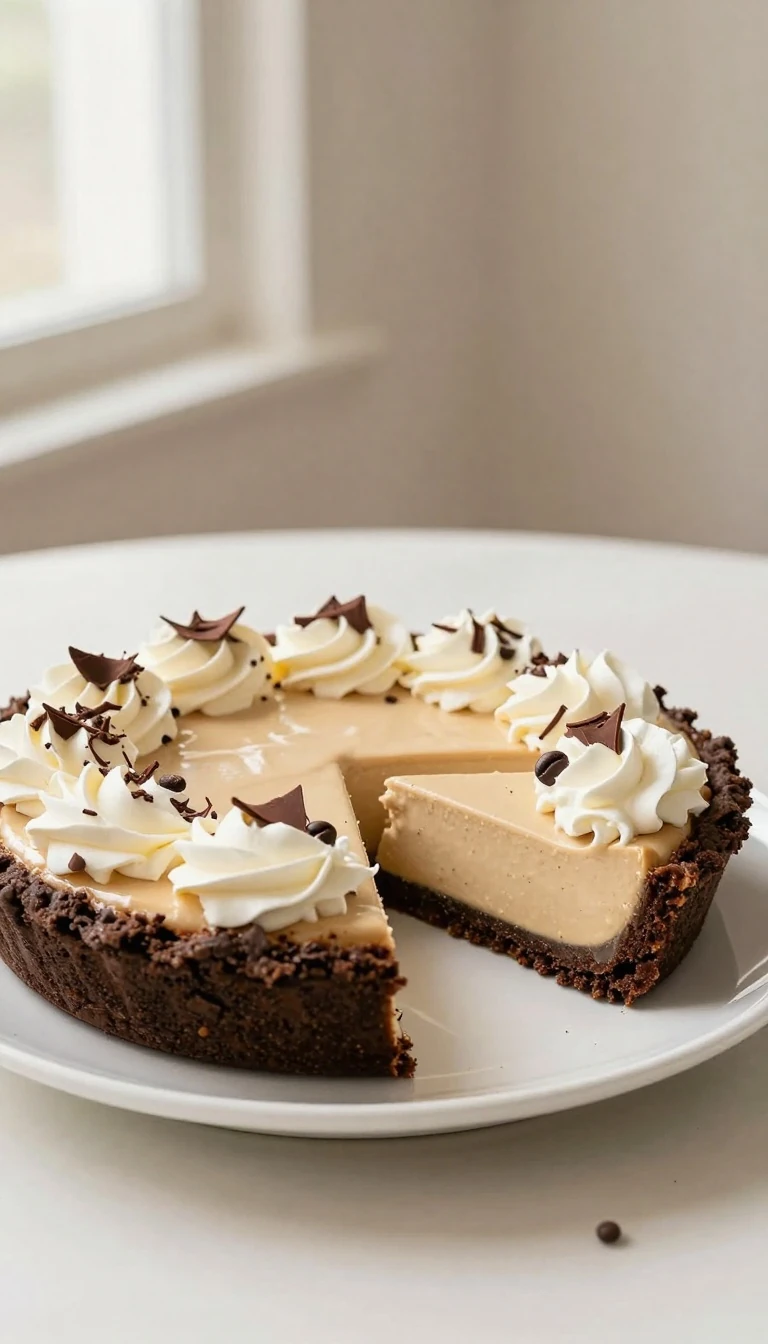 Café Con Leche Cream Pie Recipe with Chocolate Cookie Crust