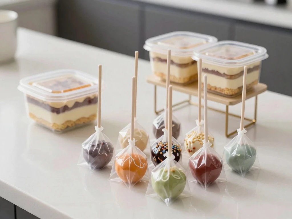 Cake pops prepared for serving and storage