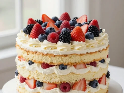 Chantilly Cake Recipe with Fresh Berries and Mascarpone Frosting