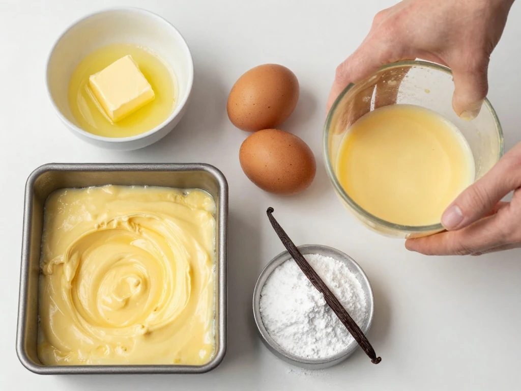 Ingredients for an easy chess cake recipe