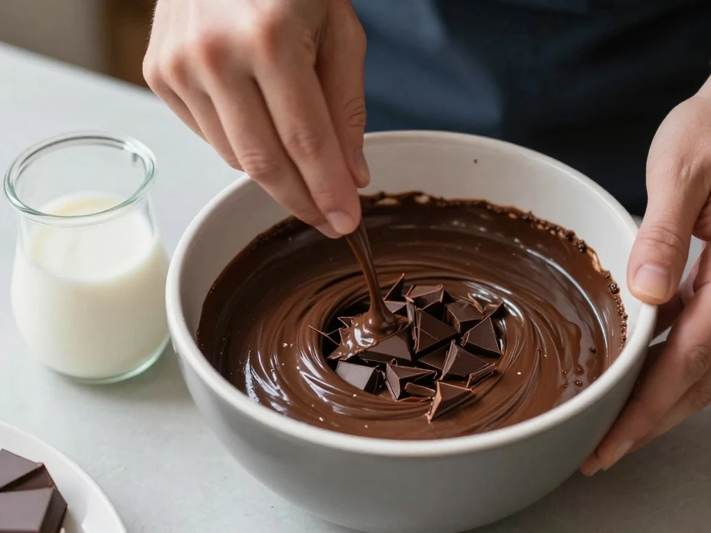 Making smooth dairy-free chocolate ganache frosting