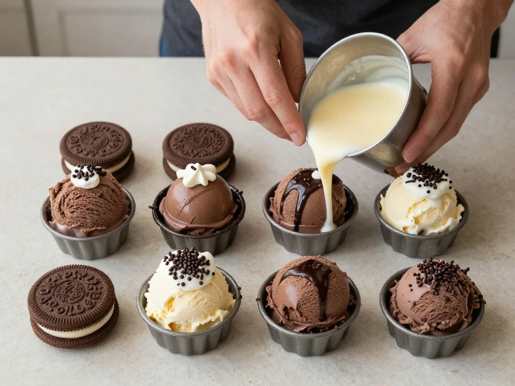 Ingredients for a mini Dairy Queen ice cream cake recipe