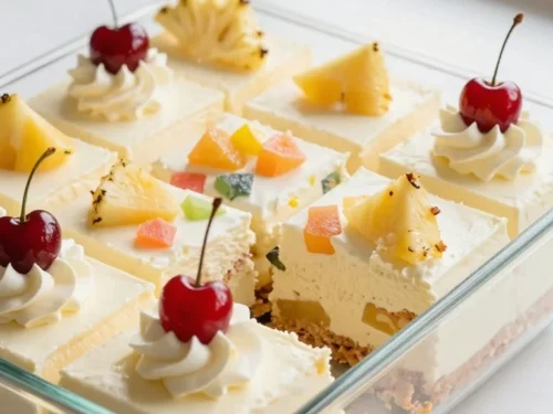 Dream Cake Recipe: Creamy No-Bake Fruit Cocktail Dessert
