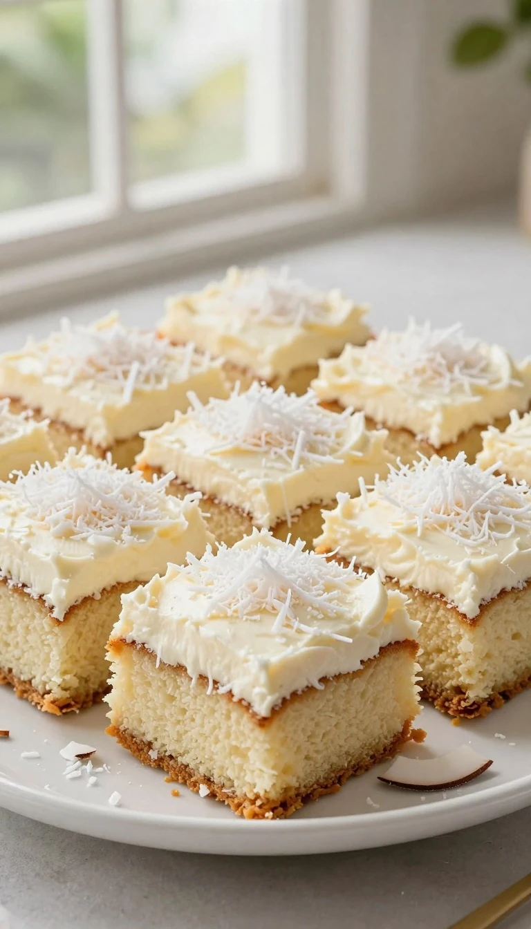 Easy Coconut Cake Recipe with Cream Cheese Frosting