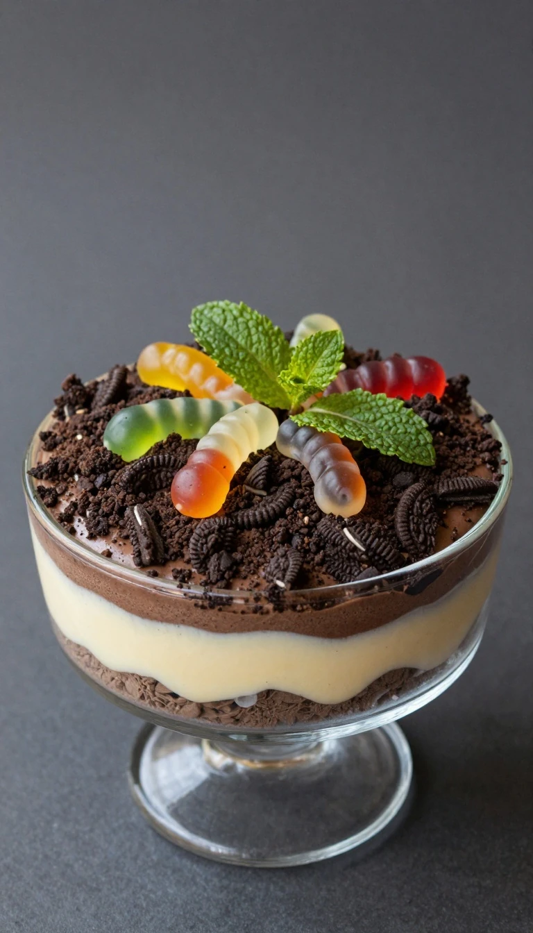 Easy Dirt Cake Recipe with Oreos and Gummy Worms