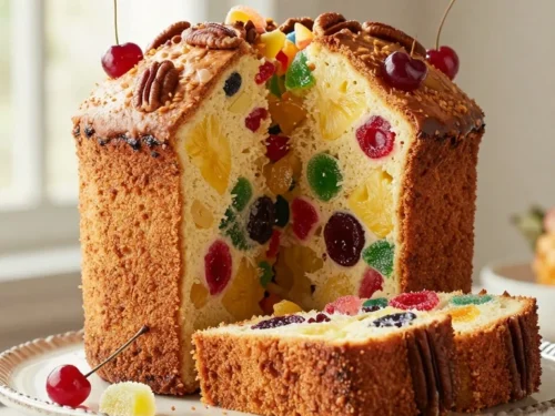 Old-Fashioned Fruit Cake Recipe with Candied Fruit and Nuts