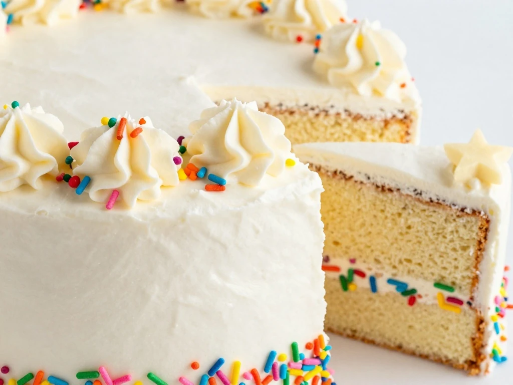 Frosting and decorating a homemade funfetti layer cake