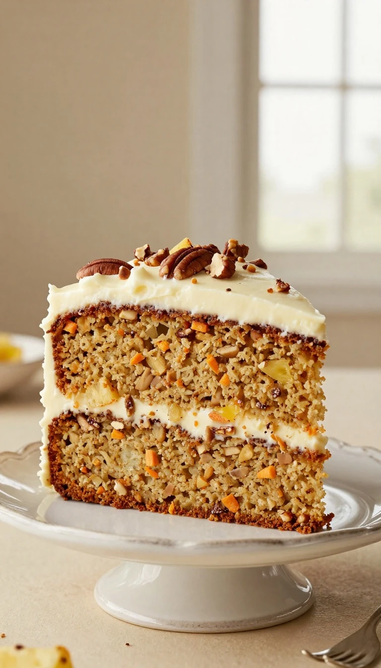 Grandma's Southern Carrot Cake Recipe with Pecans and Cream Cheese Frosting