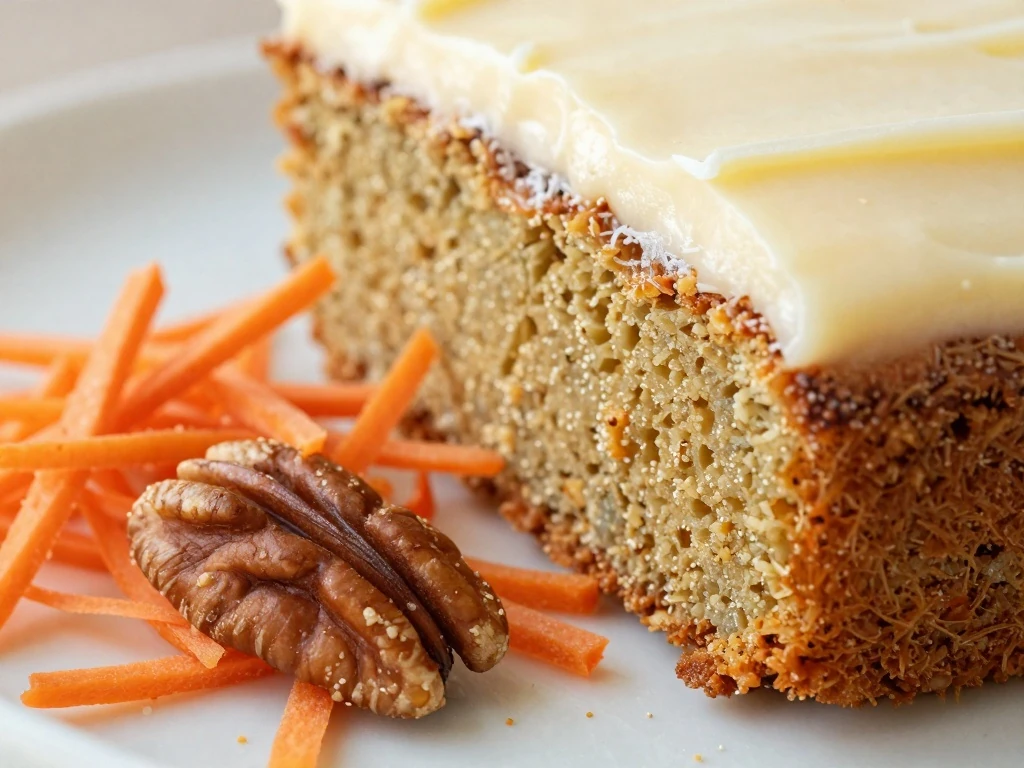 Toasted pecans and fresh grated carrots for Southern carrot cake
