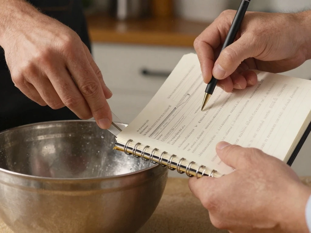 Checking missing recipe details before beginning preparation