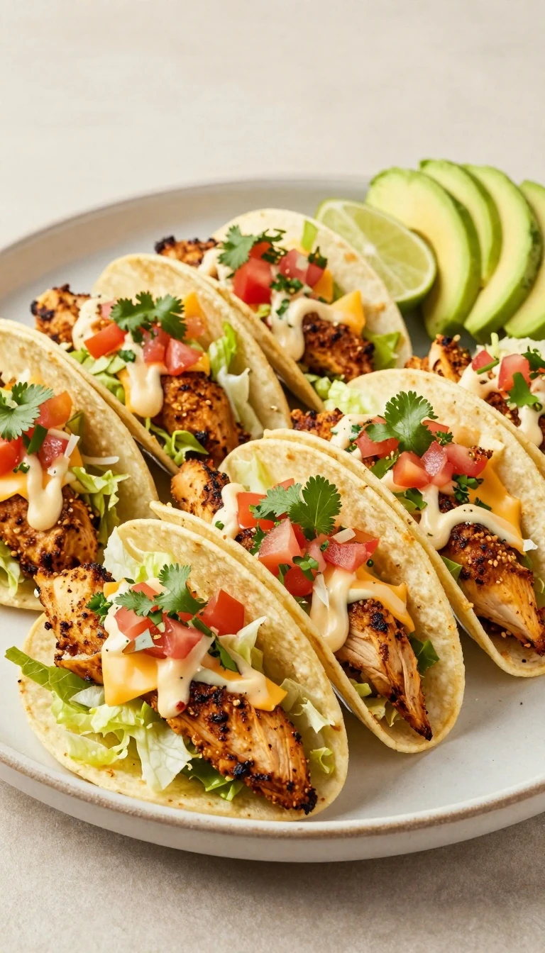 Easy Ground Chicken Tacos with Creamy Salsa Recipe