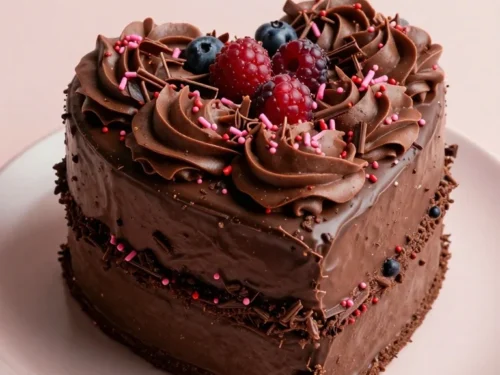 Heart Cake Recipe with Chocolate Buttercream