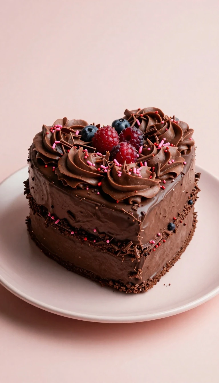 Heart Cake Recipe with Chocolate Buttercream