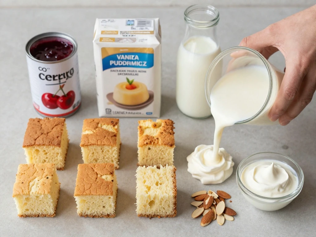 Ingredients for no-bake Heaven on Earth Cake