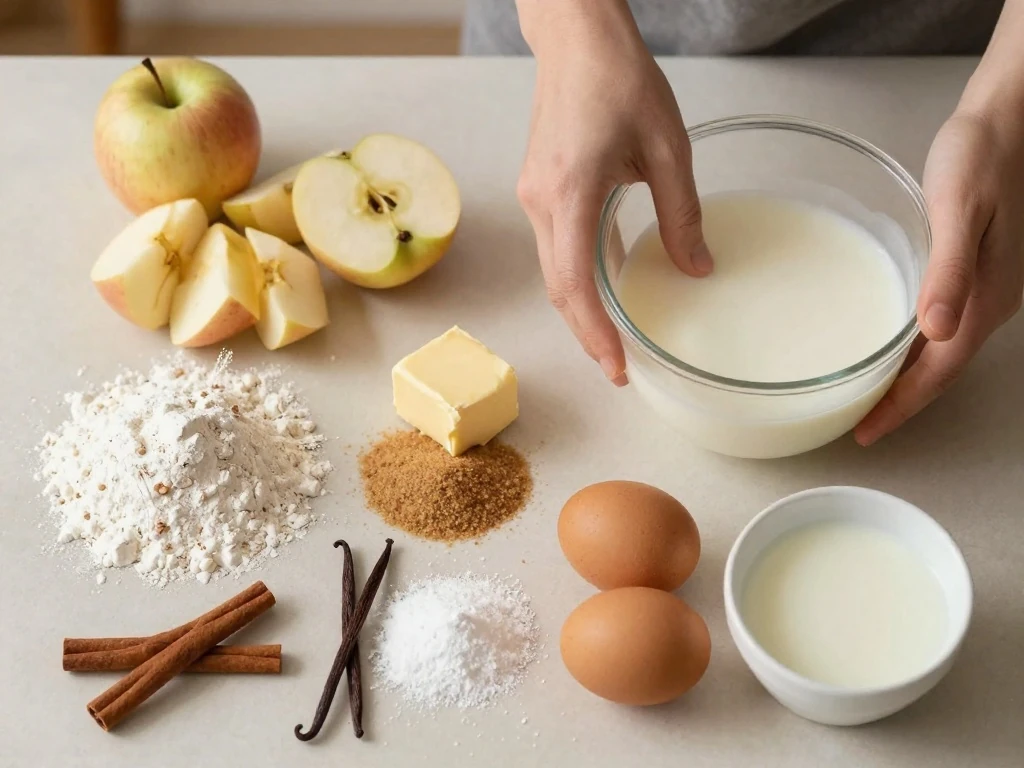 Ingredients for Heavenly Apple Crumb Cake
