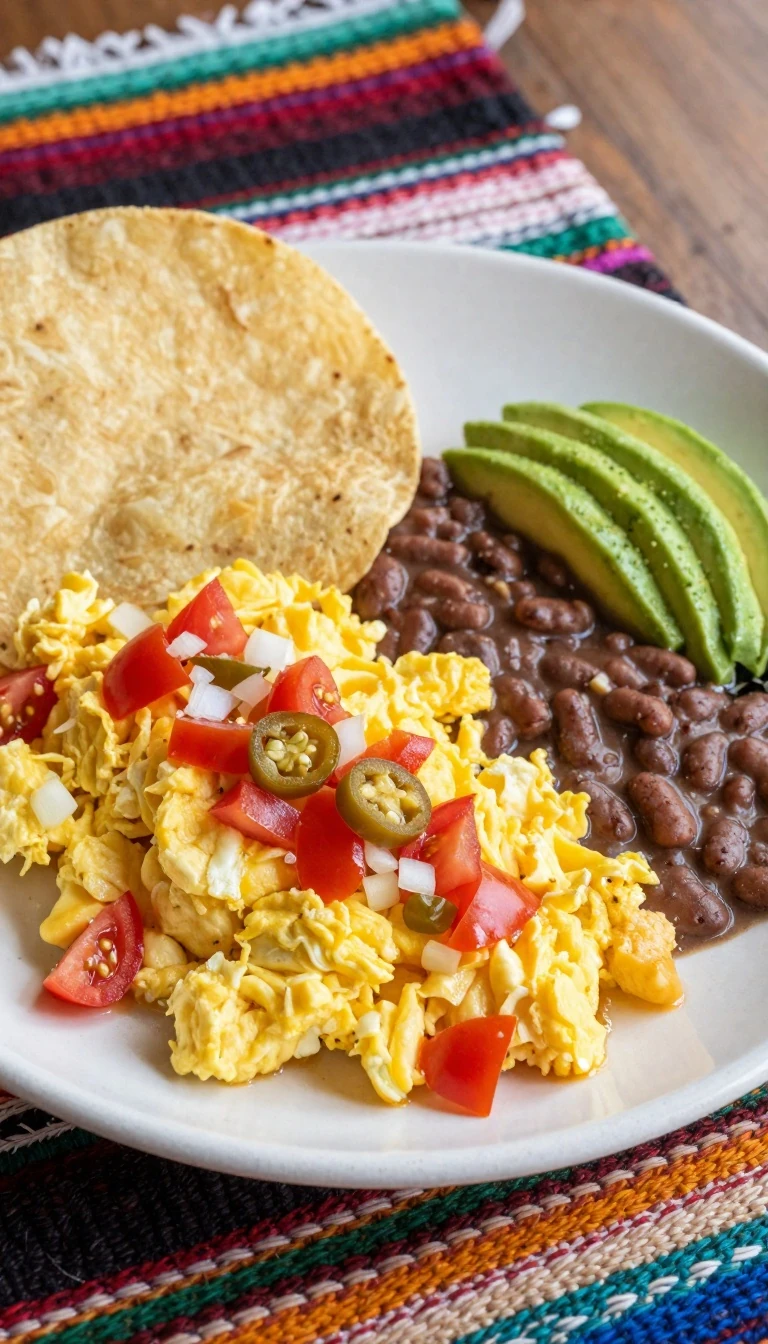 Huevos a la Mexicana, fresh Mexican scrambled eggs