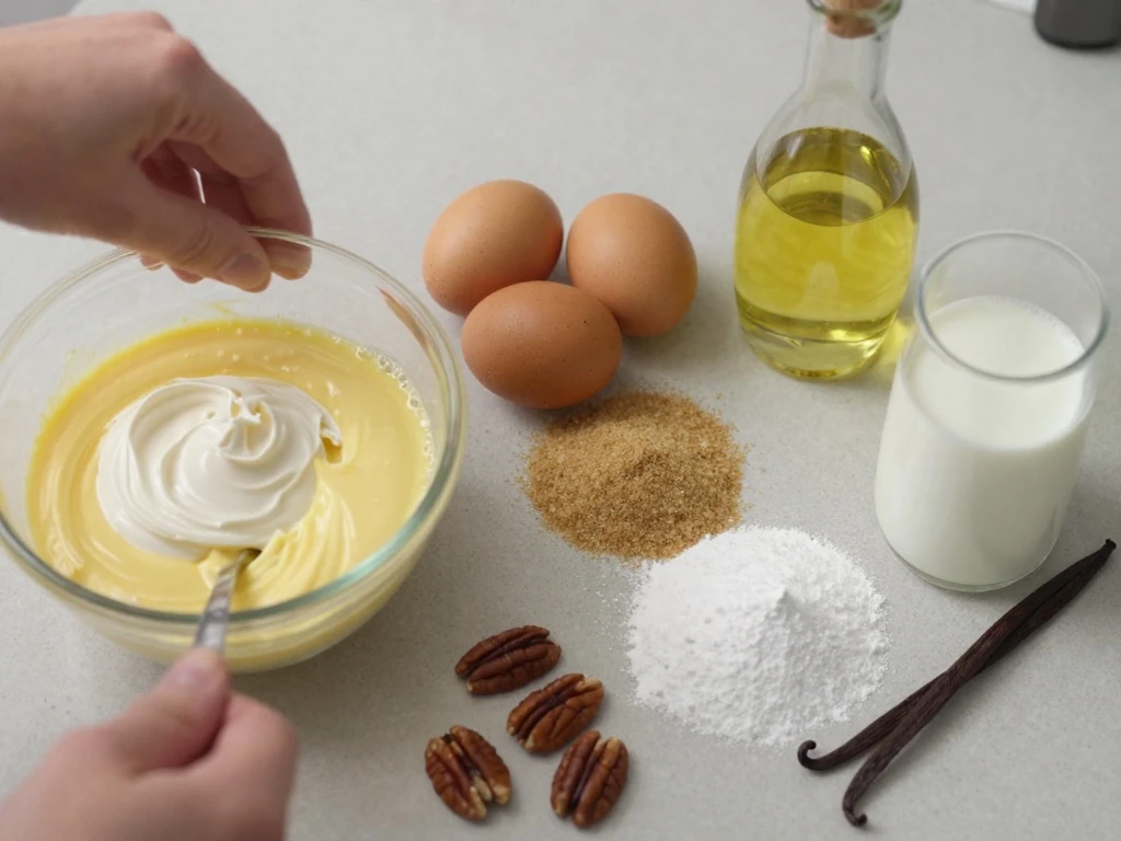 Ingredients for easy honey bun cake