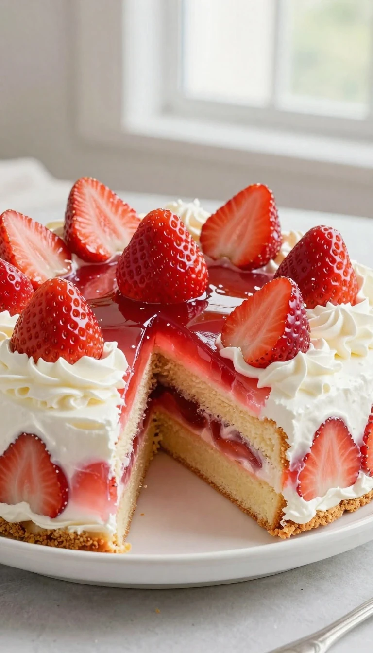 Easy Jello Cake Recipe: Strawberry Poke Cake for a Crowd