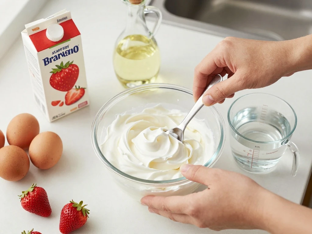 Ingredients for an easy strawberry Jello cake