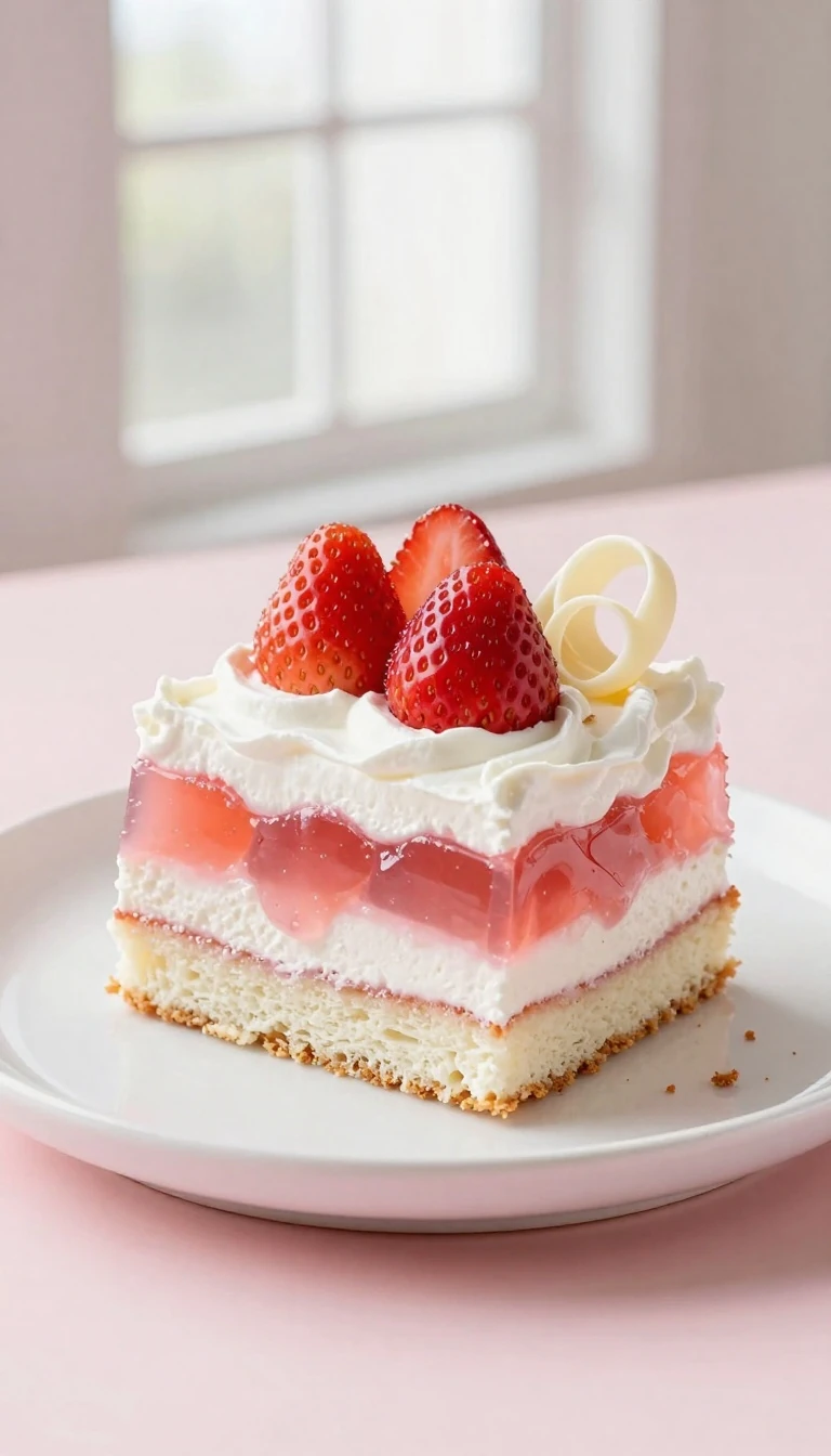 Easy Jello Poke Cake Recipe with Whipped Topping