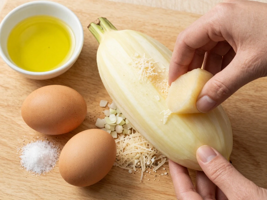Ingredients for classic jicama hash browns