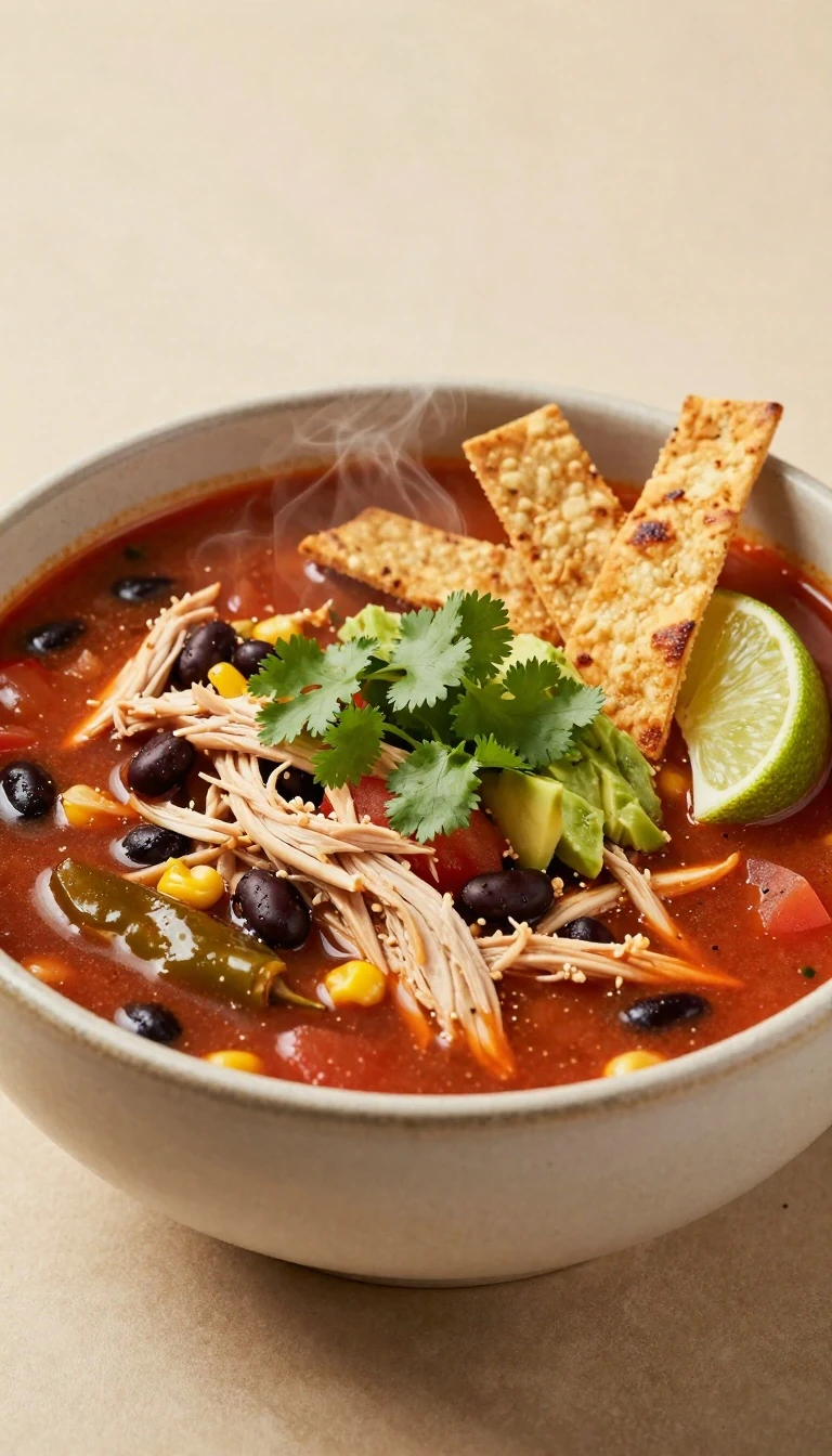 Kara's Chicken Tortilla Soup: Easy Slow-Cooker Diet Recipe