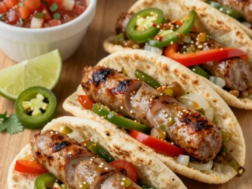 Kielbasa Fajitas With Pita Bread Recipe