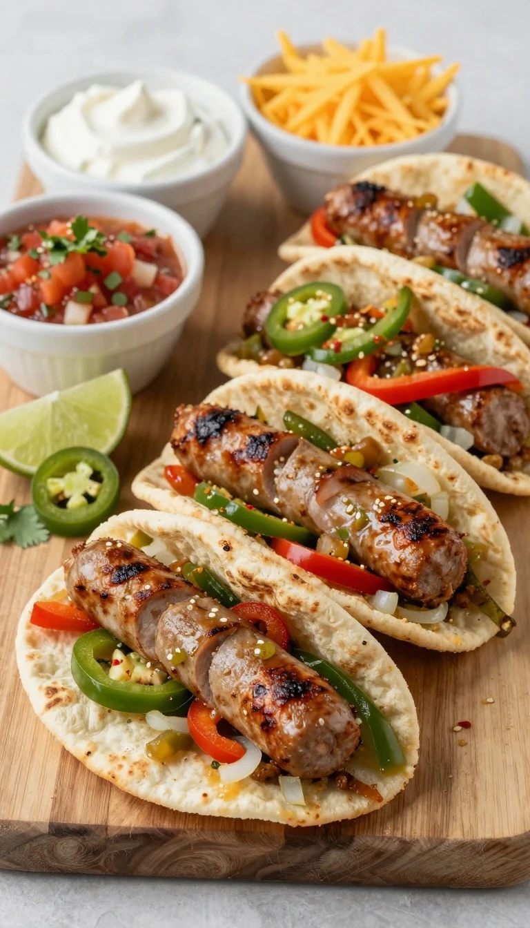 Kielbasa Fajitas With Pita Bread Recipe