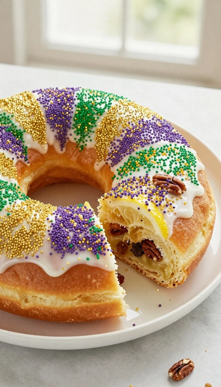 Easy King Cake Recipe for a Colorful Mardi Gras Celebration