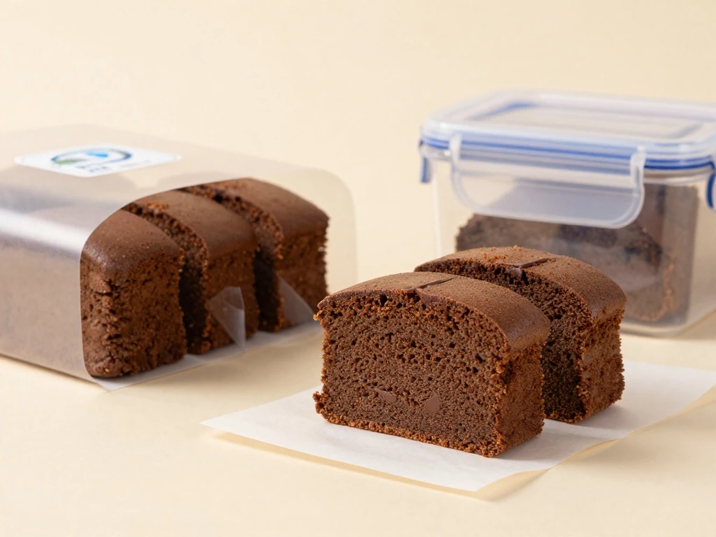 Chocolate lazy cake slices prepared for refrigerator storage