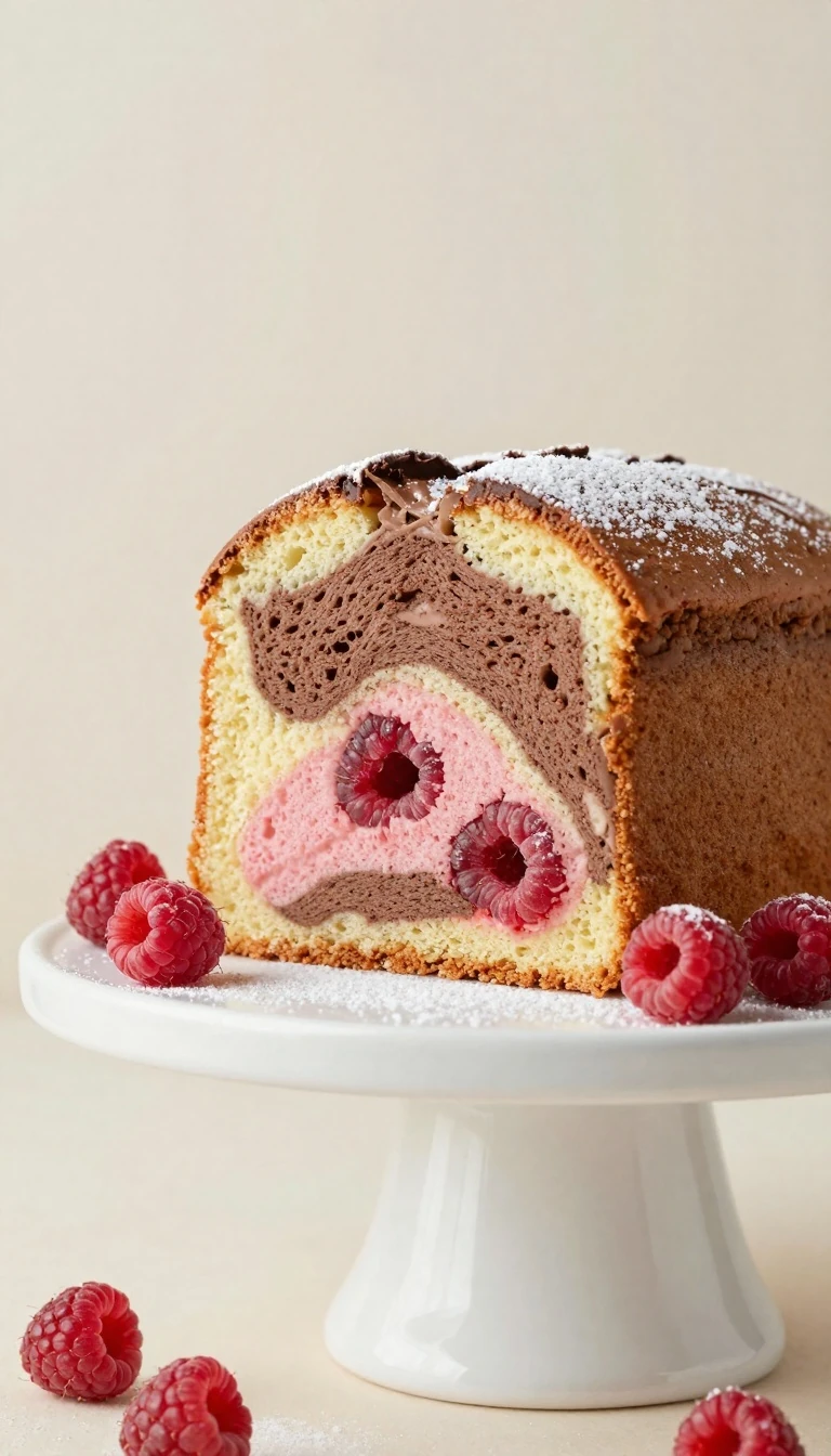 Super Soft and Fluffy Marble Cake Recipe