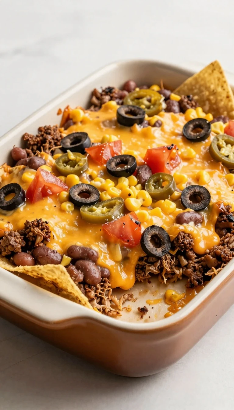Easy Mexican Casserole Recipe with Ground Beef, Corn, and Cheddar
