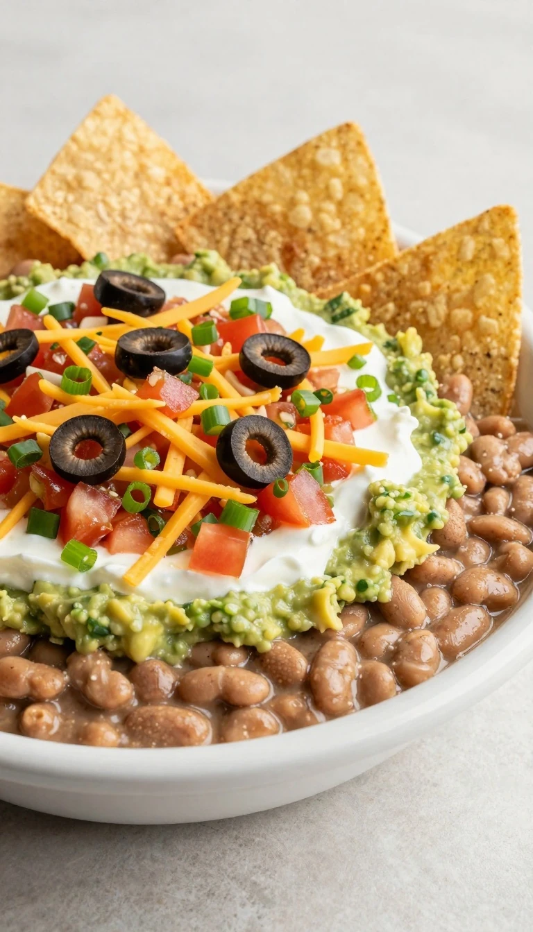 Easy Mexican Dip Recipe: Classic Cold Seven-Layer Party Dip