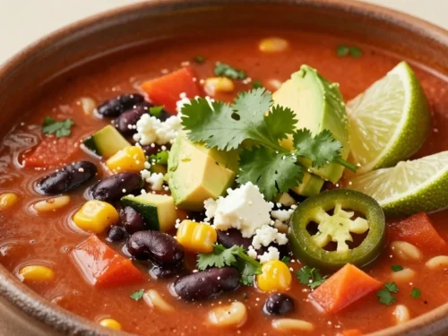 Mexican Minestrone Soup Recipe with Beans, Corn, and Zucchini