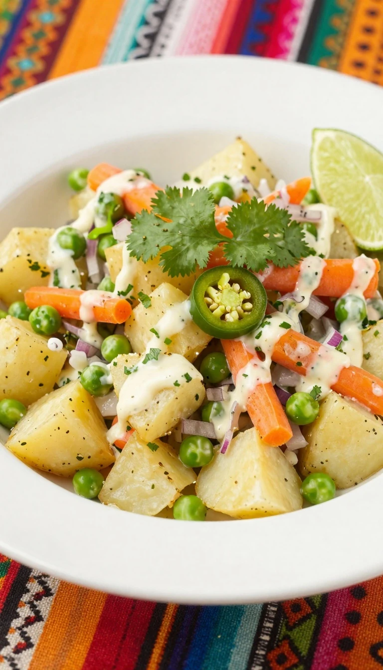 Classic Mexican Potato Salad Recipe with Creamy Lime Dressing