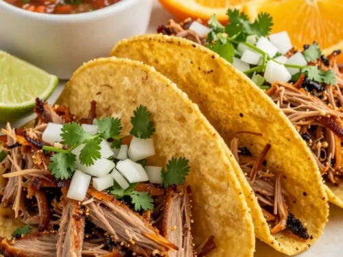 Mexican Shredded Pork Recipe with Orange, Lime, and Crispy Edges