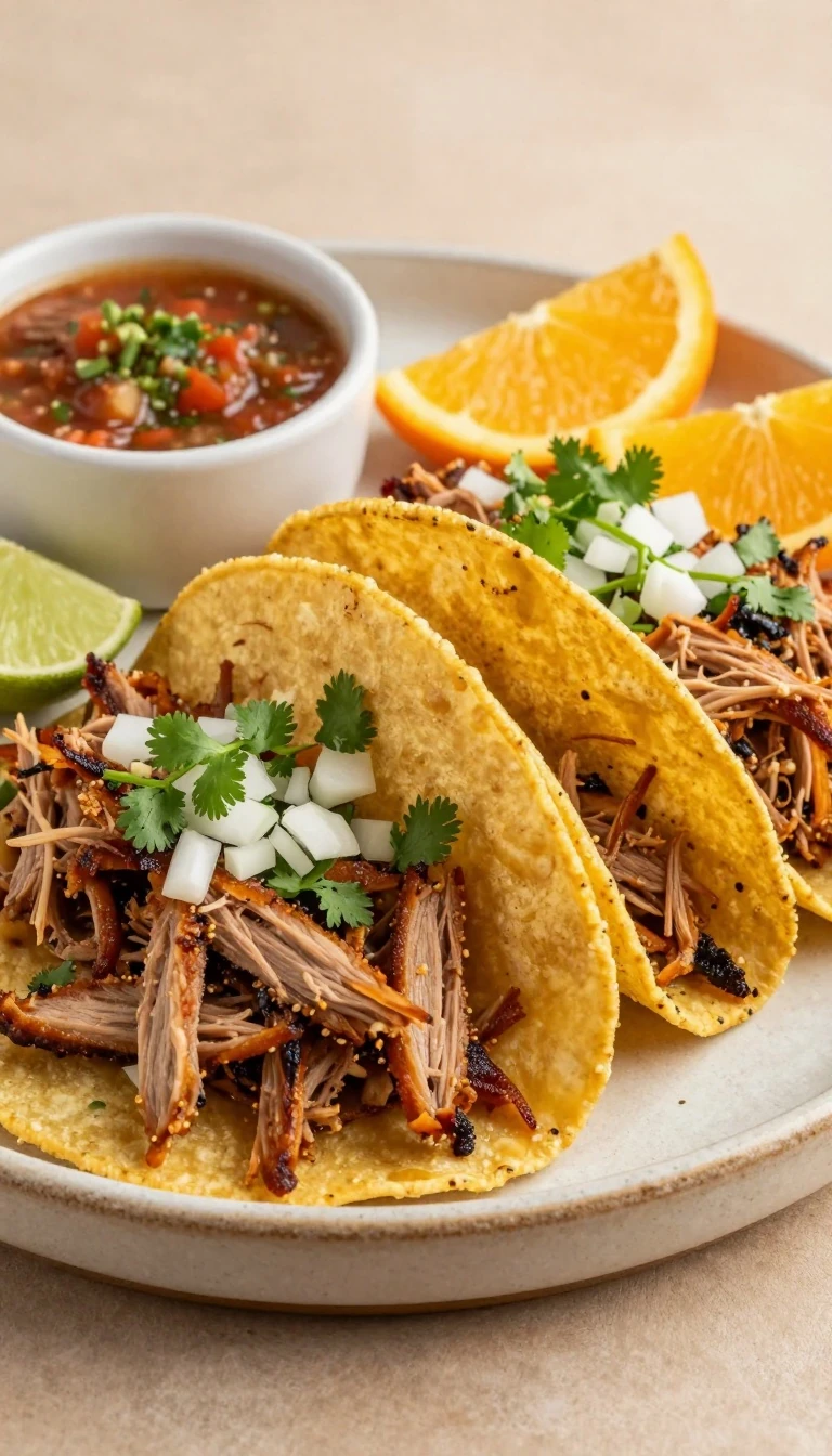 Mexican Shredded Pork Recipe with Orange, Lime, and Crispy Edges