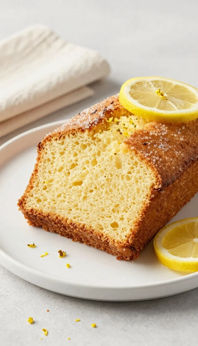 Moist Lemon Cake with lemon drizzle