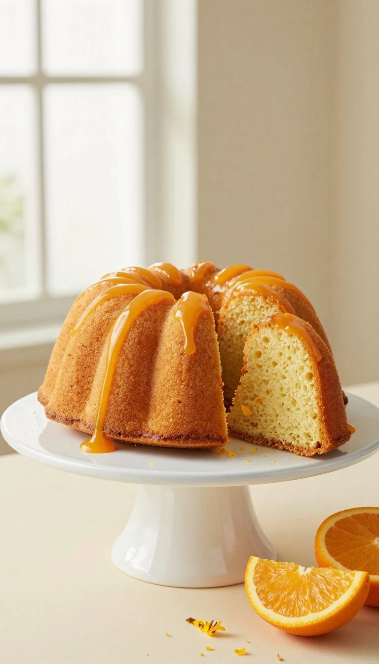 Orange Pound Cake Recipe with Fresh Citrus Glaze