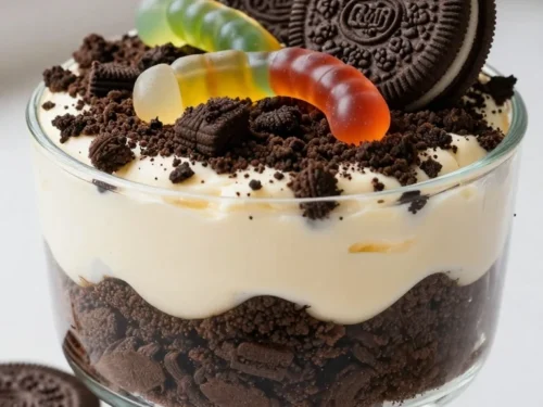Easy Oreo Dirt Cake Recipe with Creamy Pudding and Gummy Worms