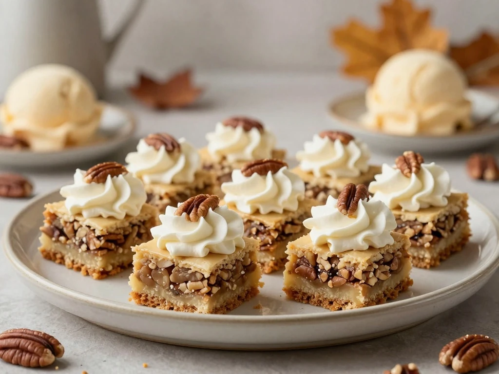 Pecan pie cake prepared for a holiday dessert table