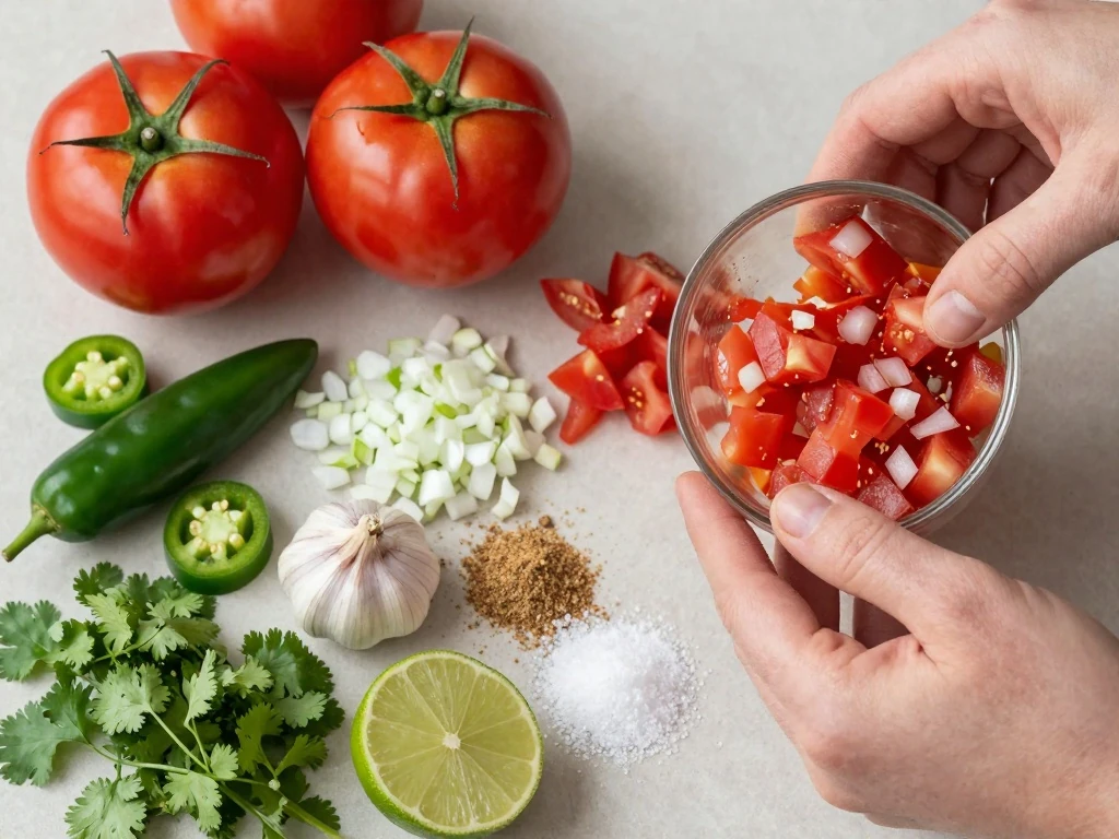 Ingredients for the best perfect salsa recipe
