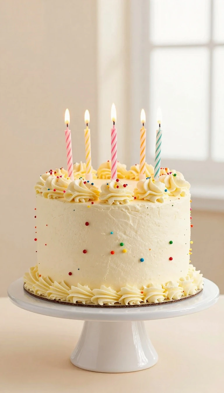 Perfect Vanilla Birthday Cake Recipe with Fluffy Buttercream