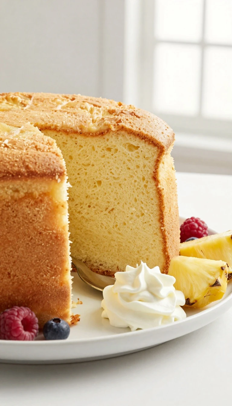 Pineapple Angel Food Cake Recipe: Easy Two-Ingredient Tropical Dessert