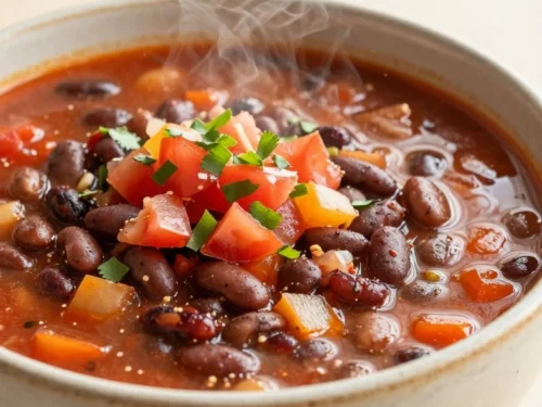 Healthy Pinto Bean Soup with Fresh Salsa