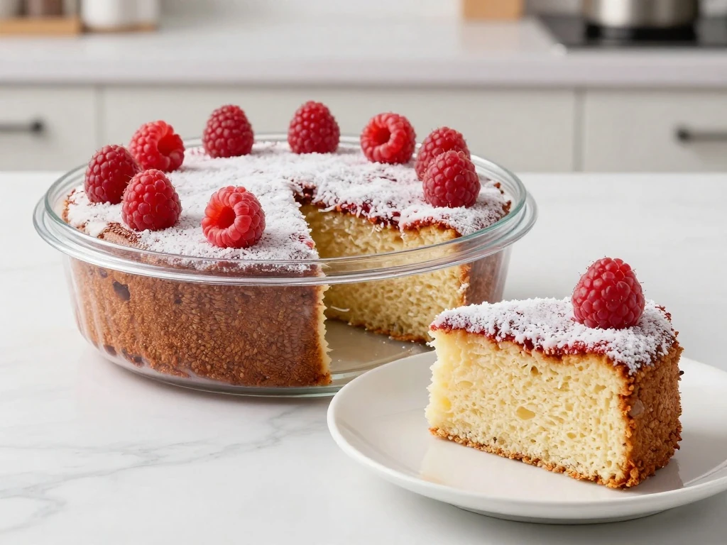 Cooled raspberry cake ready for storage and serving