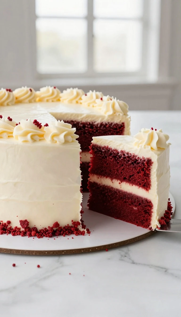 Red Velvet Cake with classic cream cheese frosting